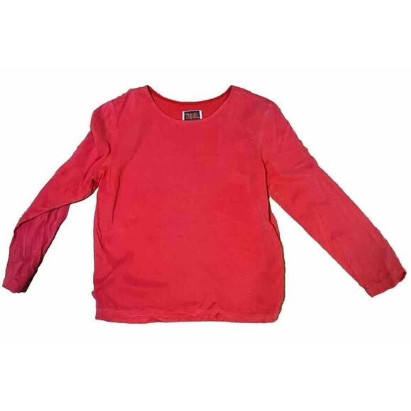 Tianello Size Small Bright Coral Orange Tunic Top Long Sleeve 100% Tencel - Picture 6 of 7